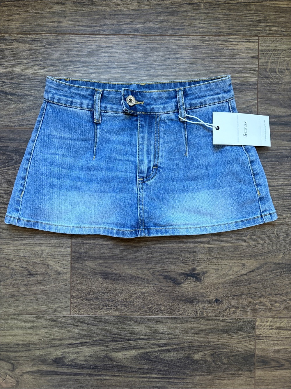 Medium Blue Denim Mini Skort